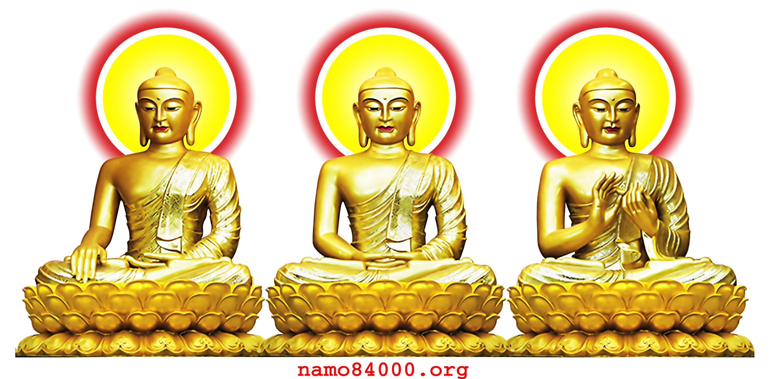 Tam Tượng Phật Tổ | Three statues of Gotama Buddha