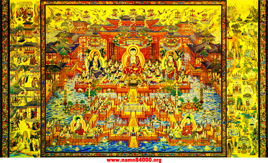 Tôn ảnh chất lượng cao Đức Phật A Di Đà và thế giới Tây Phương Cực Lạc | HD images of Amitabha Buddha and the Western Land of Ultimate Bliss